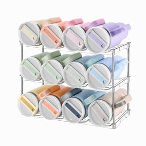 lot 1288 image: Gaaleeli Stackable Water Bottle Organizer Cabinet Rack