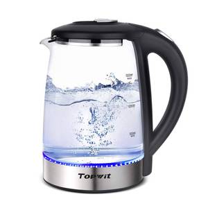 lot 1296 image: TopWit 2.0L Glass Electric Kettle with Auto Shut-Off