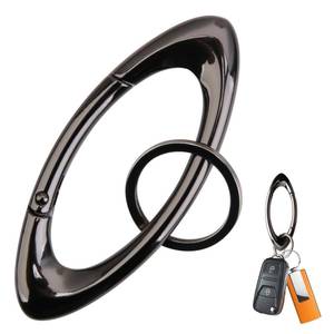 lot 2006 image: Liqqlex Y2K Ellipse Carabiner Keychain, Black