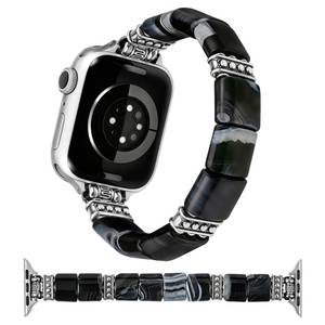 lot 2008 image: Wearlizer Beaded Agate Band Compatible with Apple Watch Women Boho Noir