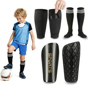 lot 2047 image: MEIXINZHI Soccer Shin Guards Kids S Black