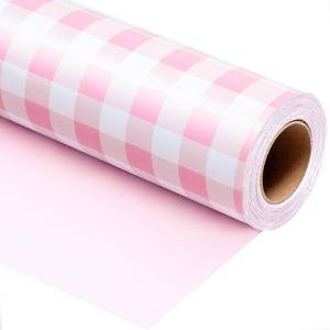 lot 2051 image: Burymento Pink Checkerboard Wrapping Paper 17in x 32.8ft