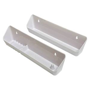 lot 2059 image: 14 Kitchen Sink Tip-Out Accessory Trays, White, 2-Pack