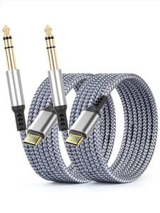 lot 2061 image: Gudxfj USB-C to 14 inch TRS Audio Cable 2-Pack
