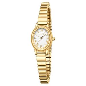 lot 2066 image: VAVC Womens Gold Watch Oval Case Roman Dial