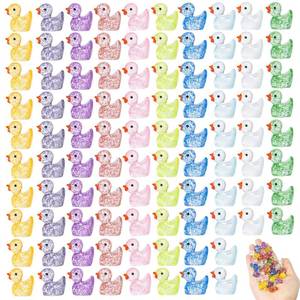 lot 2070 image: ResinGlow Glitter Mini Ducks Bulk 370pc