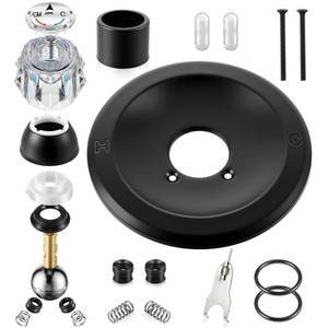lot 2095 image: Delta RP54870 Shower Trim Repair Kit, Matte Black