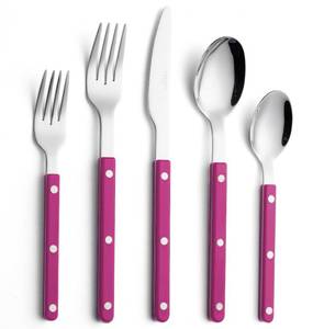lot 2114 image: Annova Silverware Set, 10-Piece Stainless Steel Pink