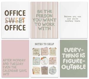 lot 2142 image: CXKAWM Motivational Wall Art Poster Set of 6 8x10in