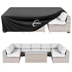 lot 9232 image: Kipiea Outdoor Furniture Covers Waterproof, 420D Heavy-Duty Patio Furniture Set Covers, No Tears Anti UV No Fading (110 L x 74 W x 28 H)