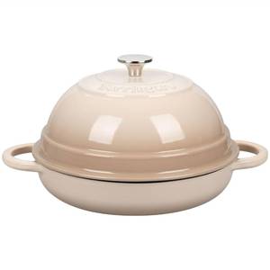 lot 9268 image: VORRINGARD Cast Iron Enameled Dutch Oven Pot with Lid for Bread Baking, Bread Oven, 6 Quart, Latte