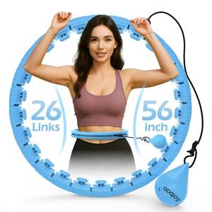 lot 9288 image: JLoibao Infinity Fitness Hoop, Weighted Hula Circle for Adults Weight Loss