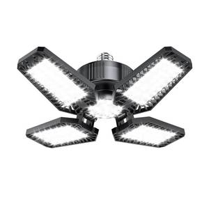 lot 9301 image: TOPAUBUB Garage Lights 1 Pack 120W, 12000LM LED Garage Lights with 41 Deformable Panels 6500K Screw in LED Shop Lighting for Workshop, Basement Support E26E27