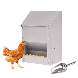 lot 9331 image: JLUHYANN Automatic Chicken Feeder 10lb Hanging Feeder Trough with Scoop