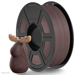 lot 9337 image: TECBEARS Matte PLA Filament Rapid 50-600mms Printing, 1kg Brown