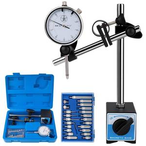 lot 9342 image: Dial Indicator with Magnetic Base, 0-1�0.001 Magnetic Dial Indicator Set with 360° Rotatable Arm, Dial Test Indicator with 22 Point Set for Precision Measurement in Workshops, Labs, and Mold Making