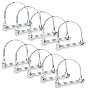 lot 10300 image: Comonc 10 PCS Safety Coupler Pin Pto Pin Shaft Locking Pin 14 pin Hitch pin Round Wire Lock Pin 14 x 2-34 for PTO,Farm,Lawn,Hitches,and Garden