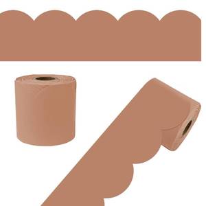 lot 10301 image: Carson Dellosa Cinnamon Spice Brown Bulletin Board Border Roll, 65Ft