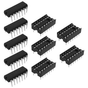 lot 10305 image: Be In Your Mind 5 Sets of SN74AHCT125N Quad Bus Buffer Three-State Outputs Chips with Sockets for Digital Circuits Buffering