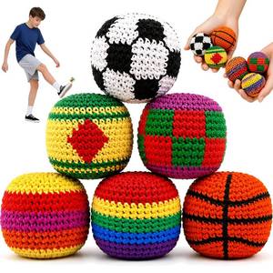 lot 10308 image: Hacky Footbag Sack Set 6PCS, Handmade Soft Kick Sacks for Adults, Beginners