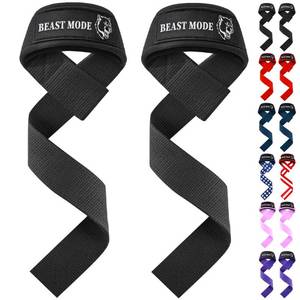 lot 10316 image: TECEUM Fit Lifting Wrist Straps with Neoprene Padding Support �� Black �� Beast Mode �� Heavy Duty Wrist Workout Straps For Men and Women �� Ideal for Powerlifting, Strength Training, Bodybuilding
