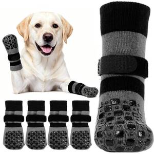 lot 10329 image: Kuoser Non Slip Dog Socks with Grippers for Hardwood Floors