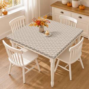 lot 10351 image: Smiry Fall Square Table Cloth, Plastic Table Cover for 3FT Tables