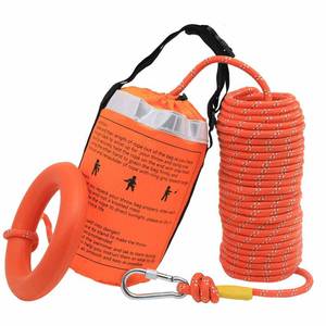 lot 10384 image: kobadi Water Rescue Throw Bag with 507098 Ft of Rope in 8MM Tensile Strength Rated to 1102lbs, Safety Equipment Throwable Device Emergency Rescue for Kayaking, Boating, High Visibility (50FT)