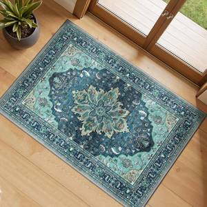 lot 11724 image: Releany Washable Area Rug 2x3 Teal