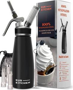 lot 11727 image: EurKitchen Stainless Steel Whipped Cream Dispenser