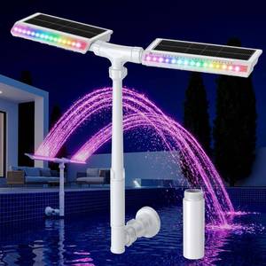 lot 11729 image: Solar Pool Fountain 22 Dual-Head LED