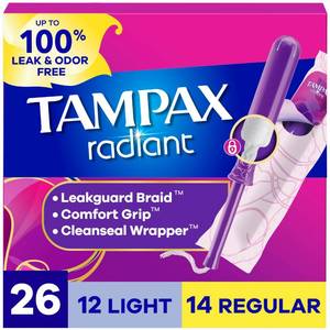 lot 12019 image: Tampax Radiant Tampons LightRegular 26 Count