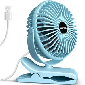 lot 12023 image: BESKAR USB Clip-On Fan, Portable Desk Fan