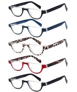 lot 12052 image: EYEURL Half Frame Reading Glasses 5-Pack 1.5