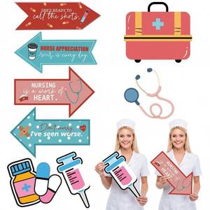 lot 12398 image: Mifoci Nurse Photo Booth Props 8-Piece Set
