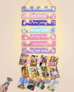 lot 12432 image: Homecor LED Photo Display Board with 12 Clips