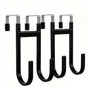 lot 12437 image: BAKON Over-the-Door Hooks 2 Pack, 1-38 Doors