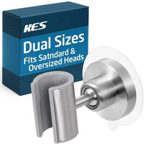 lot 12451 image: KES All Metal Shower Head Holder, Dual-Size Opening