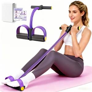 lot 17160 image: Spechance 6-Tube Pedal Resistance Band with Handles