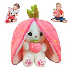 lot 18067 image: YUMEYA Reversible Plush Bunny Stuffed Animal Toy