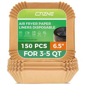 lot 18229 image: Citizen Air Fryer Liners Disposable Parchment Paper 150Pc