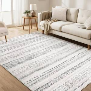 lot 19068 image: Kakania 5x7 Washable Area Rug Geometric Boho