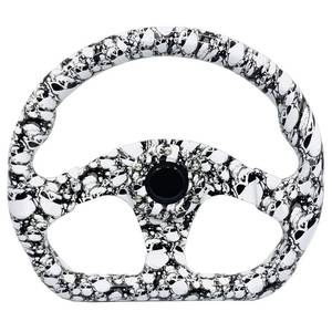 lot 19095 image: 320mm D-Shaped Racing Steering Wheel