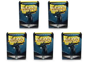 lot 19101 image: Dragon Shield Matte Jet Standard Card Sleeves 500ct