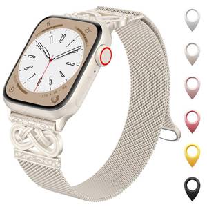 lot 20079 image: OULUOQI Stainless Steel Mesh Apple Watch Band