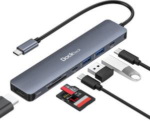 lot 20082 image: Dockteck USB-C Hub 7-in-1 with 4K HDMI