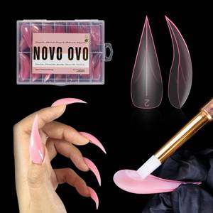 lot 20095 image: NOVO OVO Curved Stiletto Nail Dual Forms 280 Pcs