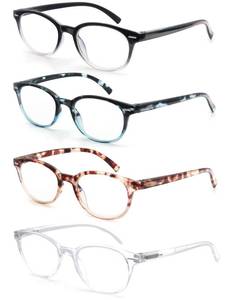 lot 20100 image: HAPJOYS Reading Glasses Women Blue Light Blocking 0.75 3 Pack