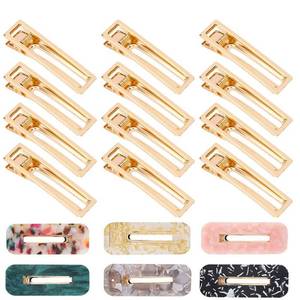 lot 20111 image: Gukasxi 30pc Gold Rectangle Metal Hair Clips