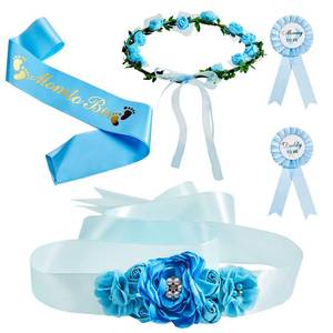 lot 20115 image: Mom to Be Baby Shower Sash Kit with Flower Crown